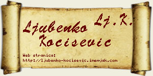 Ljubenko Kočišević vizit kartica